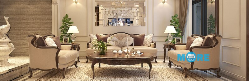 Tổng hợp 30 mẫu sofa tân cổ điển cao cấp, đẹp, sang trọng tại Hà Nội