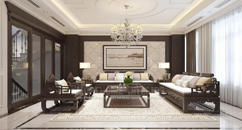 Phòng khách trở nên sang trọng, thu hút mọi ánh nhìn với mẫu Sofa tân cổ điển đẹp
