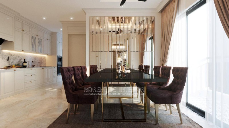 Thiết kế nội thất phòng ăn cổ điển, tân cổ điển