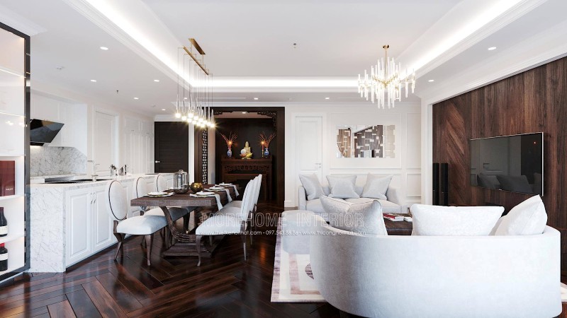 Thiết kế nội thất phòng ăn cổ điển, tân cổ điển