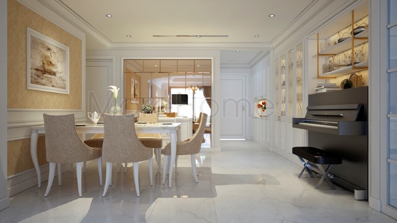 Thiết kế nội thất phòng ăn cổ điển, tân cổ điển